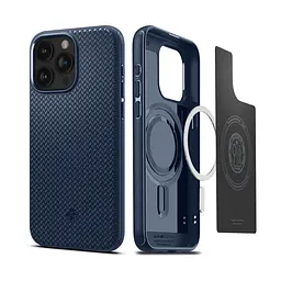 Чехол Spigen Mag Armor MagSafe для iPhone 15 Pro Navy Blue (ACS06737) + защитное стекло - мініатюра 8