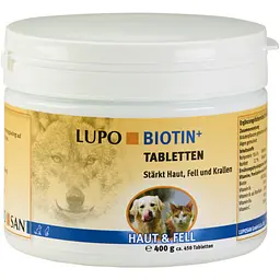 Добавка для догляду за шерстю та шкірою Luposan Biotin Tabletten 400 г