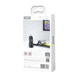 Зарядний пристрій XO CC30 Metal Car Charger Black (XO-CC30-BK) - мініатюра 2