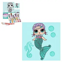 Набір для розпису по номерах для дітей L.O.L. Surprise! Mermaids Merbaby 40х40см