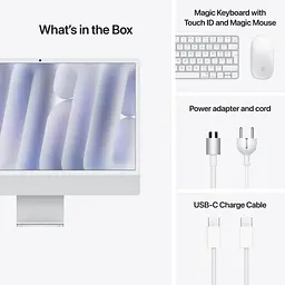 Комп'ютер Apple 24" iMac Retina 4.5K / Apple M4 (10-c/CPU, 10-c/GPU), 24, 512, Silver, A3137 (MCR24UA/A) - мініатюра 5