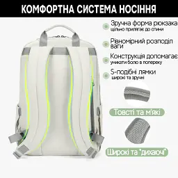Рюкзак міський Tigernu T-B9520 для ноутбука 19.5 л 15.6" White (17036) - мініатюра 5