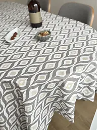 Скатертина столова Ecotton DUCK 150х170 см водовідштовхувальна Абстракт сірий (27951/29) (25033) - мініатюра 9