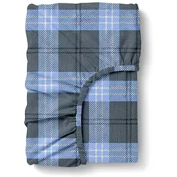 Простирадло Cosas на резинці фланель 100х200 nordic check, синій (Flannel_NordicCheck_100x200x20)