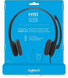 Навушники гарнітура Logitech H151 Stereo (981-000589) чорна - мініатюра 6