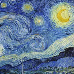 Інтер'єрна картина Зоряна ніч, Вінсент ван Гог, Vincent van Gogh, Starry Night, інтер'єрний декор, 60×75 см (id6353) - мініатюра 7