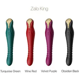Смарт-вібратор-пульсатор Zalo King Wine Red кристал Swarovski - мініатюра 9