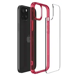 Протиударний прозорий чохол Spigen Ultra Hybrid для iPhone 15 Red Crystal ACS06794 - мініатюра 10