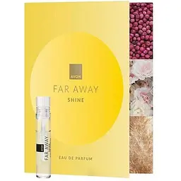 Листівка з пробним зразком парфумерна вода Avon Far Away Shine 0.6 мл