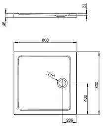Душовий піддон Radaway Doros C 100x100 SDRC1010-01 - мініатюра 5