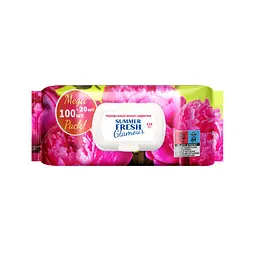 Вологі серветки універсальні Summer Fresh Glamour 120 шт. Серветки з запахом - мініатюра 2