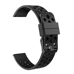 Браслет double для Samsung Galaxy Watch 42mm - чорний ширина кріплення 20мм силікон Watchbands (W39-7WB86347970) - мініатюра 2