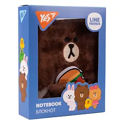 Блокнот пухнастий YES Line Friends Brown (151745) - мініатюра 2
