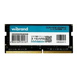 Модуль пам'яті для ноутбука SoDIMM DDR4 8GB 3200 MHz Wibrand (WI3200DDR4S/8GB) - мініатюра 2