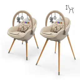 Стілець для годування Kinderkraft 2 в 1 Fini Up Beige (5902533930104) - мініатюра 6