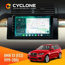 Штатна магнітола BMW X5 (E53) 1999-2006 Радіо модуль Cyclone C9-013 4x64 DSP 4G Cyclone (НФ-00006938)