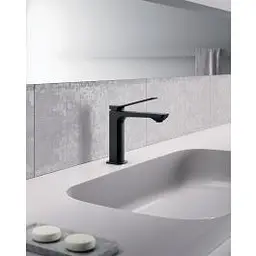 Змішувач для раковини Paffoni Tilt без донного клапана black matt TI071NO, Чорний матовий - мініатюра 3