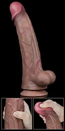Фалоімітатор з присоскою LoveToy Nature Cock 29.5 см тілесний - мініатюра 18