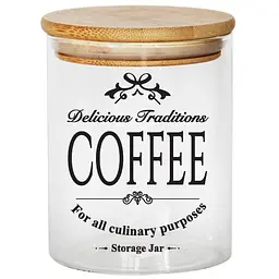 Банка для зберігання Galleryglass Coffee скляна з бамбуковою кришкою 450 мл (85006087)