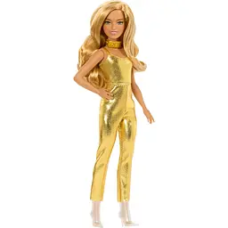 Лялька Barbie Модниця в золотистому комбінезоні (HRH19) - мініатюра 2
