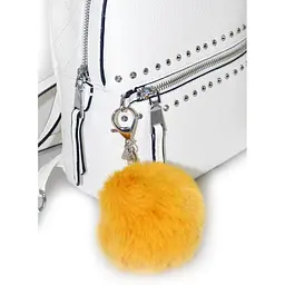 Брелок Yes з пушком Yellow Fluffy, 9 см, гірчичний (558117) - мініатюра 2