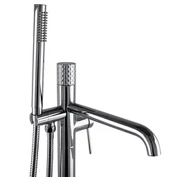 Змішувач для ванни TOPAZ LOFT TLF 32113R-H39-C підлоговий хромований для ретро хай-тек стилю з картриджем D35 - мініатюра 5