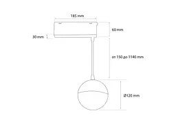 Трековий Світильник MJ-Light Magnet TS-HL7743/6W SBK 3000K - мініатюра 3