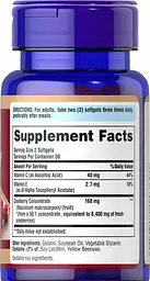 Журавлина з вітамінами С та Е Puritan's Pride Cranberry Fruit Concentrate фруктовий концентрат 4200 мг 100 капсул - мініатюра 2