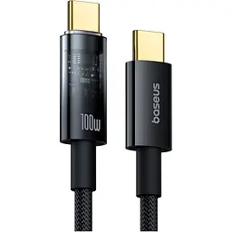 Кабель Baseus Explorer with Auto Shutdown USB-C to USB-C 100w 1m Cluster Black (P10319703111-00) [152047] - мініатюра 2