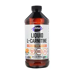 Амінокислота Now Foods L-Карнітін Рідкий з Цитрусовим Смаком, L-Carnitine, 1000 мг, (NOW-00065)