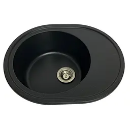 Кухонна мийка Adamant VAST чорна 610x495x200 мм, з крилом 61 см - мініатюра 3