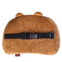 Подушка ортопедична Yiwu Cookie Bear велюр 27х20х12 см коричнева для подорожей - мініатюра 3