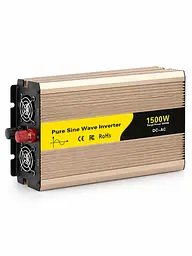 Інвертор 12V–220V 1500 Вт чиста синусоїда із зарядкою 15 А та ДБЖ, золотистий (49676446)