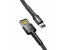 Кабель Baseus Cafule Special Edition Lightning USB 2.4 A 1m Black-Grey CALKLF-GG1