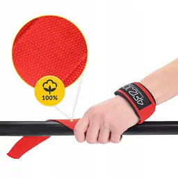Лямки для станової тяги 4FIZJO Deadlift Straps Red (P-5905973402286) - мініатюра 3