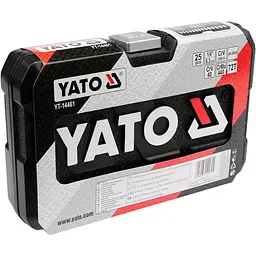 Набір головок торцевих Yato CrV, квадрат 1/4", M 3.5-13 мм з інструментами 25 шт. (YT-14461) - мініатюра 4