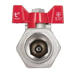 Кран кульовий Thermo Alliance "Американка" Standart 3/4" ВЗ прямий, PN40, метелик SD220W20 - мініатюра 4