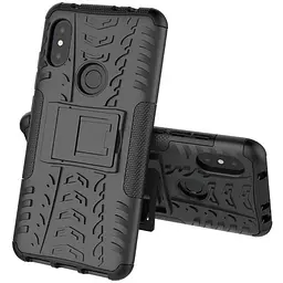 Чохол-накладка Toto Dazzle Kickstand 2 in 1 Case Xiaomi Redmi Note 6 Pro Black - мініатюра 7