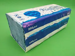 Листові паперові рушники, Кохавинка, синій, 200 аркушів, 230ммx250мм, 200 в упаковці - мініатюра 2