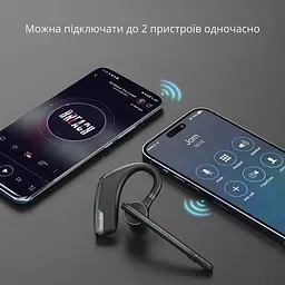Бездротова Bluetooth-гарнітура New Bee M51 з активним шумозаглушенням і зарядним рейсом Чорна (QCC4) - мініатюра 4