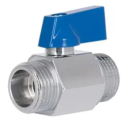 Кран кульовий міні Thermo Alliance Standart 1/2" ЗЗ прямий, хром, півметелик SD189W15