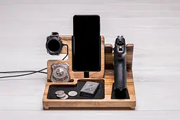 Дерев'яний органайзер для гаджетів Samsung ecoWalnut 240x180x140 мм - мініатюра 3