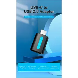 Перехідник OTG USB 2.0 AF to USB-C Vention (CDTB0) - мініатюра 3