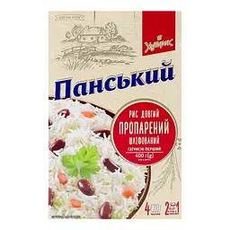 Рис пропарений Хуторок Панський довгий шліфований 400 г - мініатюра 5