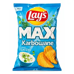 Чіпси Lay’s MAX Karbowane Tzatziki зі смаком дзадзикі 200 г