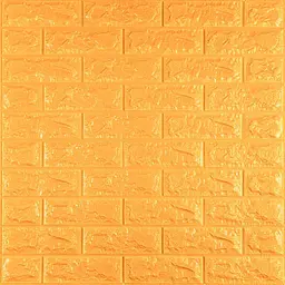 3D панель Sticker Wall самоклеюча 700x770x7мм цегла Золота 011-7 SW-00000052