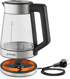 Gorenje Електрочайник 1.7 л, 2,200 Вт, скло, нерж - мініатюра 4