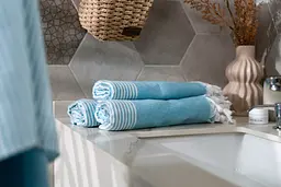 Рушник Ardesto SPA 90х170см, 100% бавовна, аква (ART2690AQ) - мініатюра 9