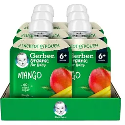 Дитяче пюре Gerber Organic манго з 6 місяців 80 г (1227092) - мініатюра 3