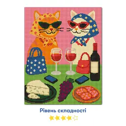 Алмазна мозаїка «Котячий пікнік» - мініатюра 4